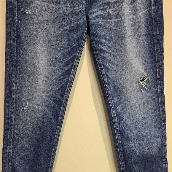 Moussy Vintage Jeans Size 29 Checotah Skinny Raw Hem Distressed Mid Rise - Picture 3 of 16